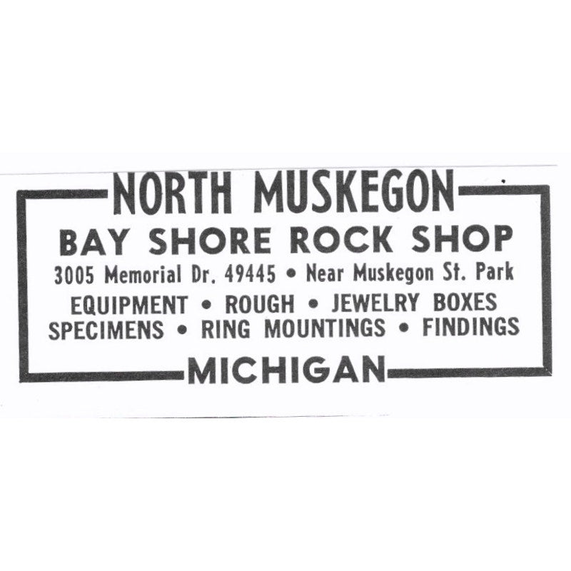 North Muskegon Bay Shore Rock Shop Michigan 1972 Ad AF8-S7