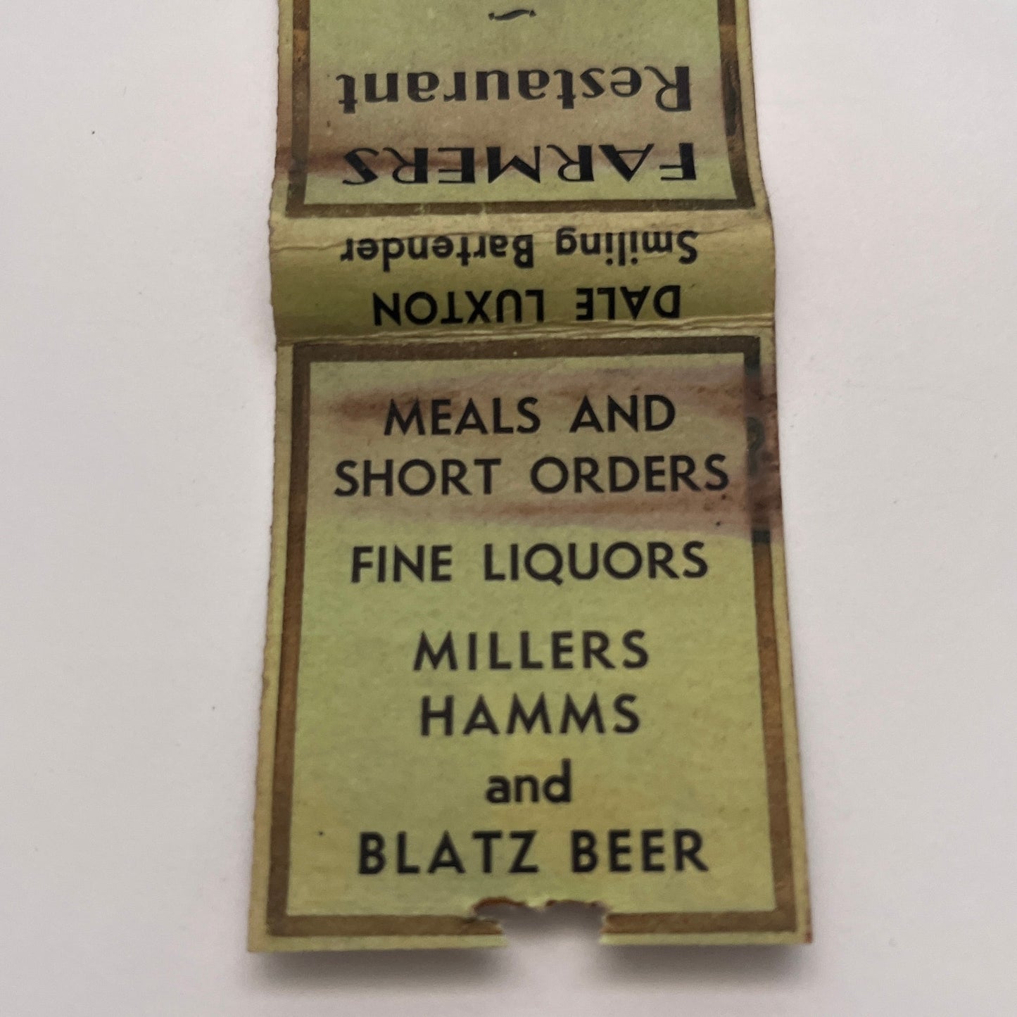 Farmer's Restaurant Belvidere Illinois Paepke Vintage Matchbook Cover MM3-4