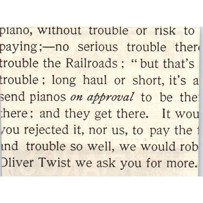 Emerson Pianos Boston MA c1890 Victorian Ad AE8-CH10