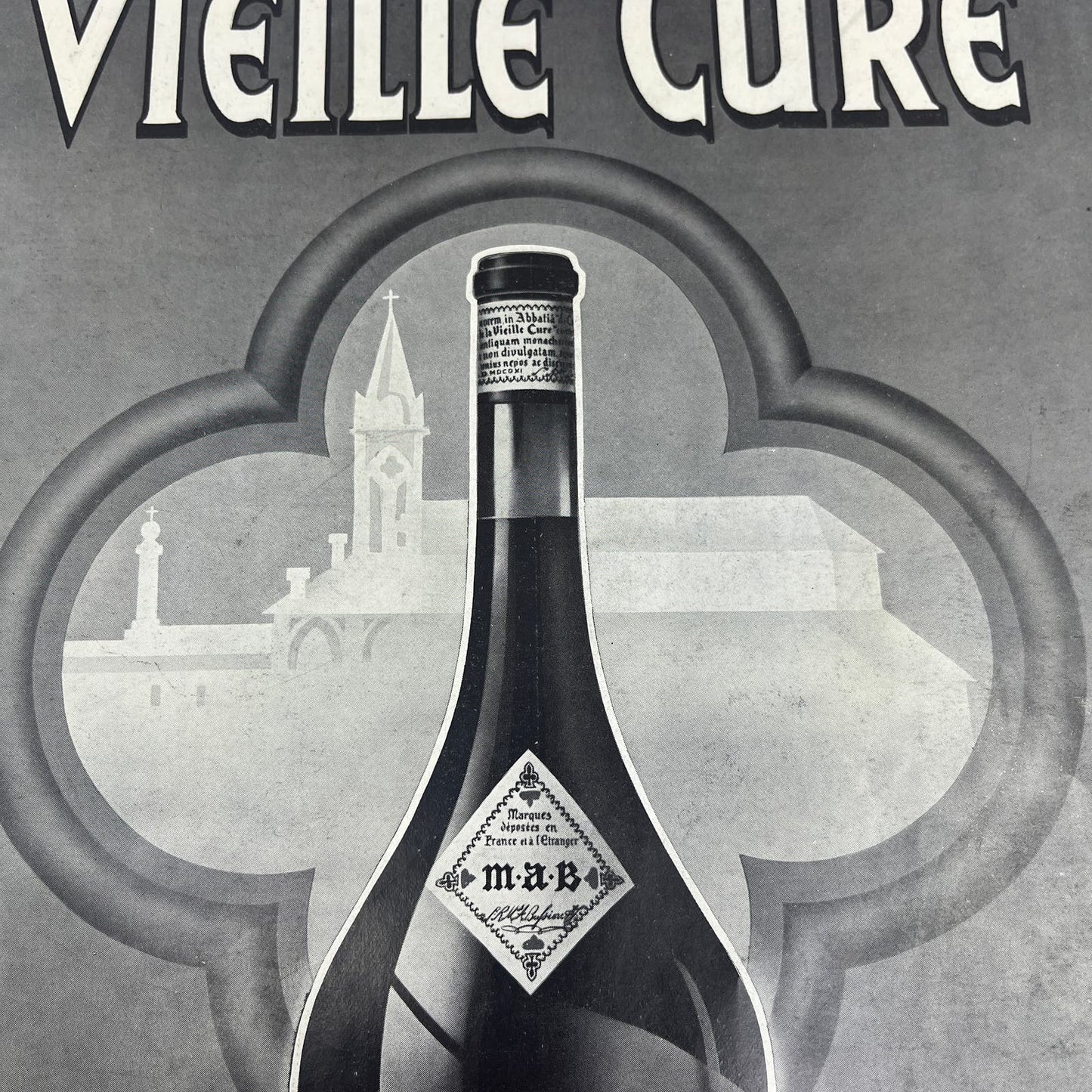 Vielle Cure La Gloire Des Grandes Liqueurs Françaises 9x12 Advertisement FL6-6