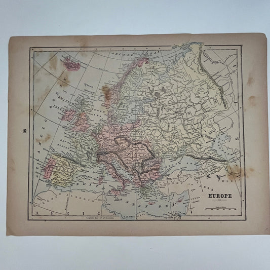 Map of Europe and Quebec 1894 Map SV1-6