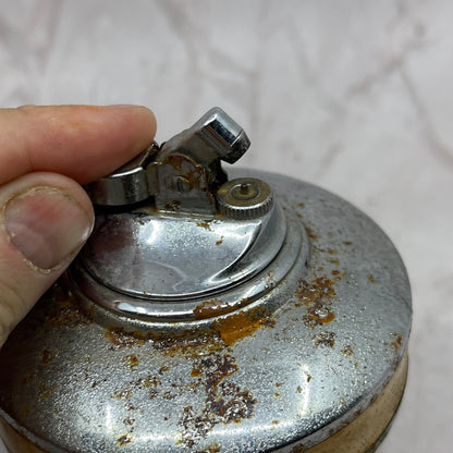 Vintage Maltese Chrome Atomic UFO Large Table Lighter TL11