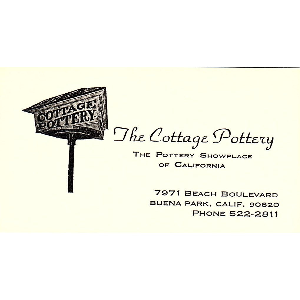 The Ivory Mug Ceramics Torrance CA Vintage Business Card SD9-B5