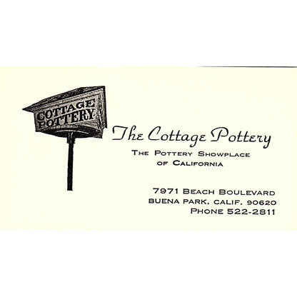 The Ivory Mug Ceramics Torrance CA Vintage Business Card SD9-B5