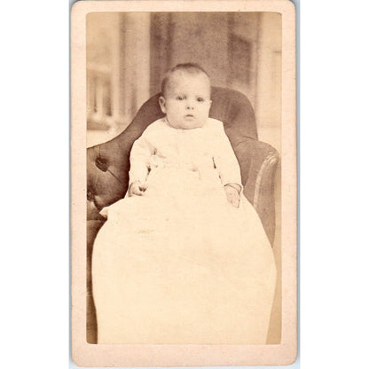 Early 1900s Original Photo Baby Infant Clayton Porter in Gown 2.5x4" AE6