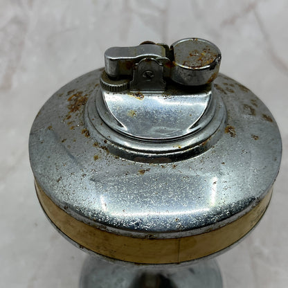 Vintage Maltese Chrome Atomic UFO Large Table Lighter TL11