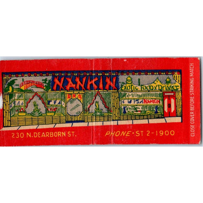 Nankin Chinese Restaurant 230 N. Dearborn St. Chicago Vintage Matchbook SD2-Y5