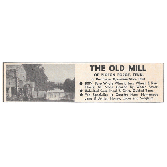 The Old Mill of Pigeon Forge TN 1973 Magazine Ad AD8-B9