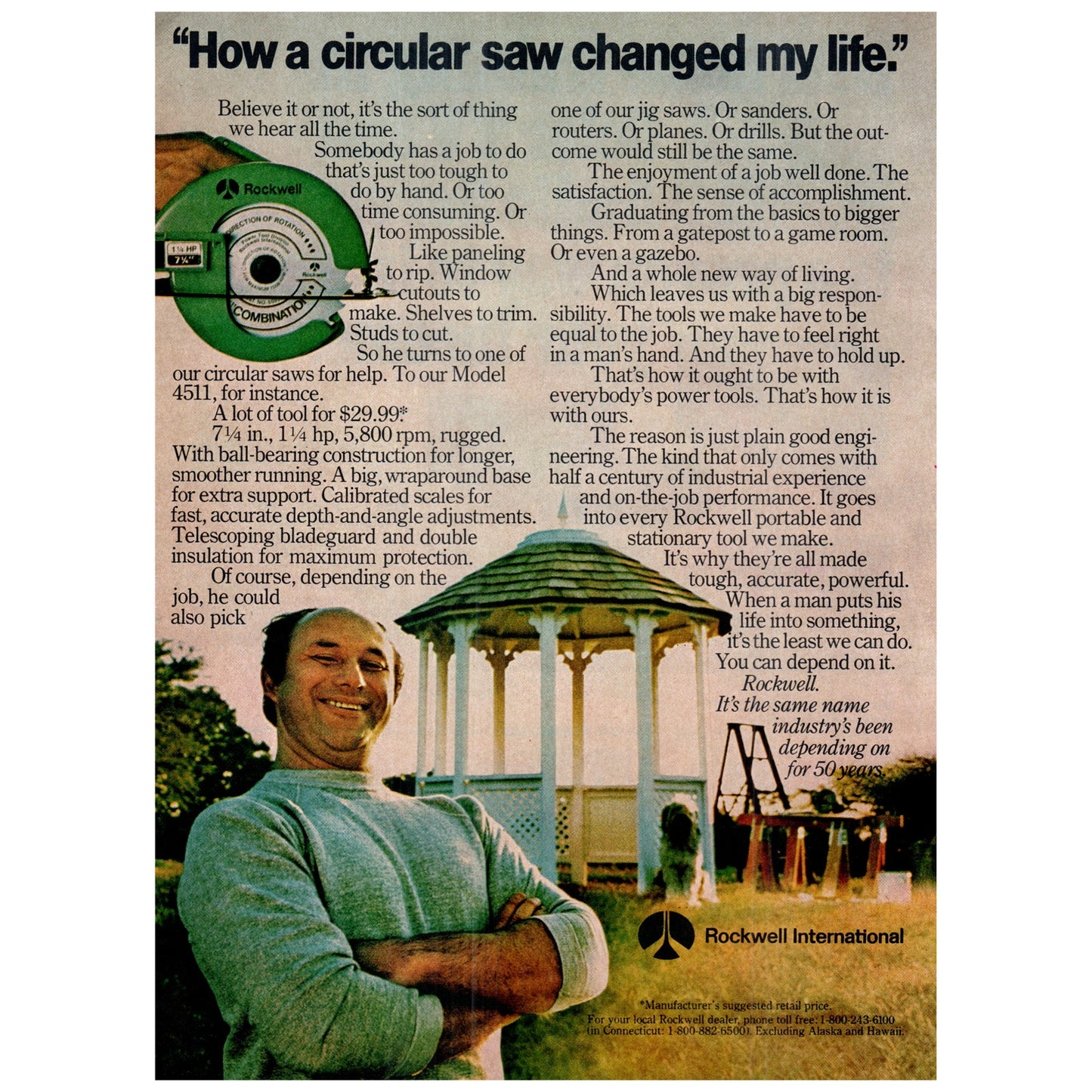 How a Circular Saw Changed My Life - Rockwell International 1977 Ad D25