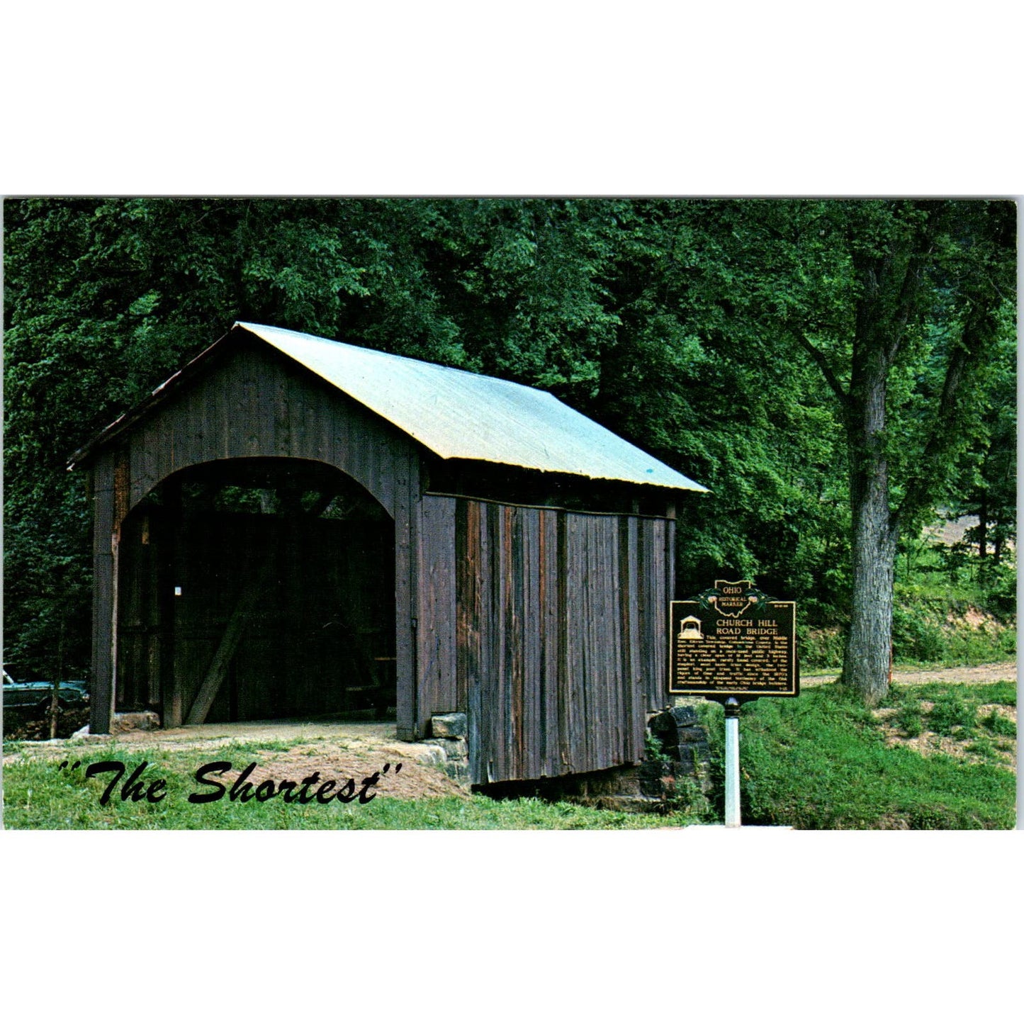 Columbiana County Middle Run Churchill Road #8 OH Covered Bridge Postcard PB10