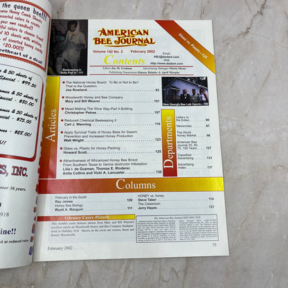 2002 Feb American Bee Journal Magazine Bees Beekeeping Honey M7