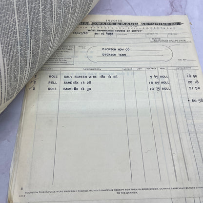 c1951 Huge Lot of Belknap Hardware & Mfg Co Louisville KY Billhead Invoices TC5