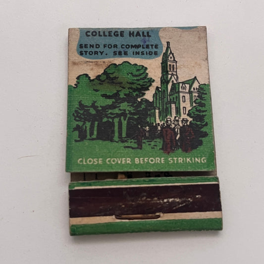 John Middleton's Walnut College Hall Vintage Matchbook Cover TB8-MB-2