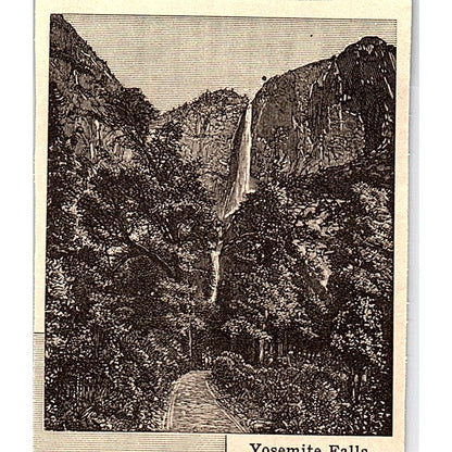 Yosemite Falls 2.5x3" 1901 Engraving AF6-M9