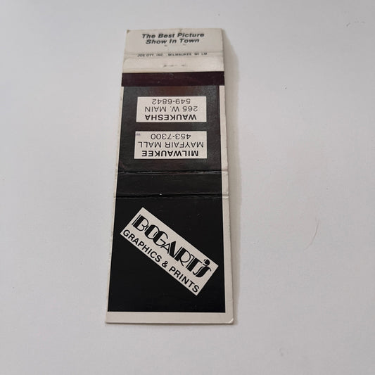 Bogart's Graphics and Prints Milwaukee Waukesha WI Matchbook Cover TB6-MB2-1