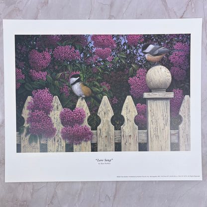 Love Song Kim Nolan Chickadee Bird Art Print 2001 11x13.5" FL6-11