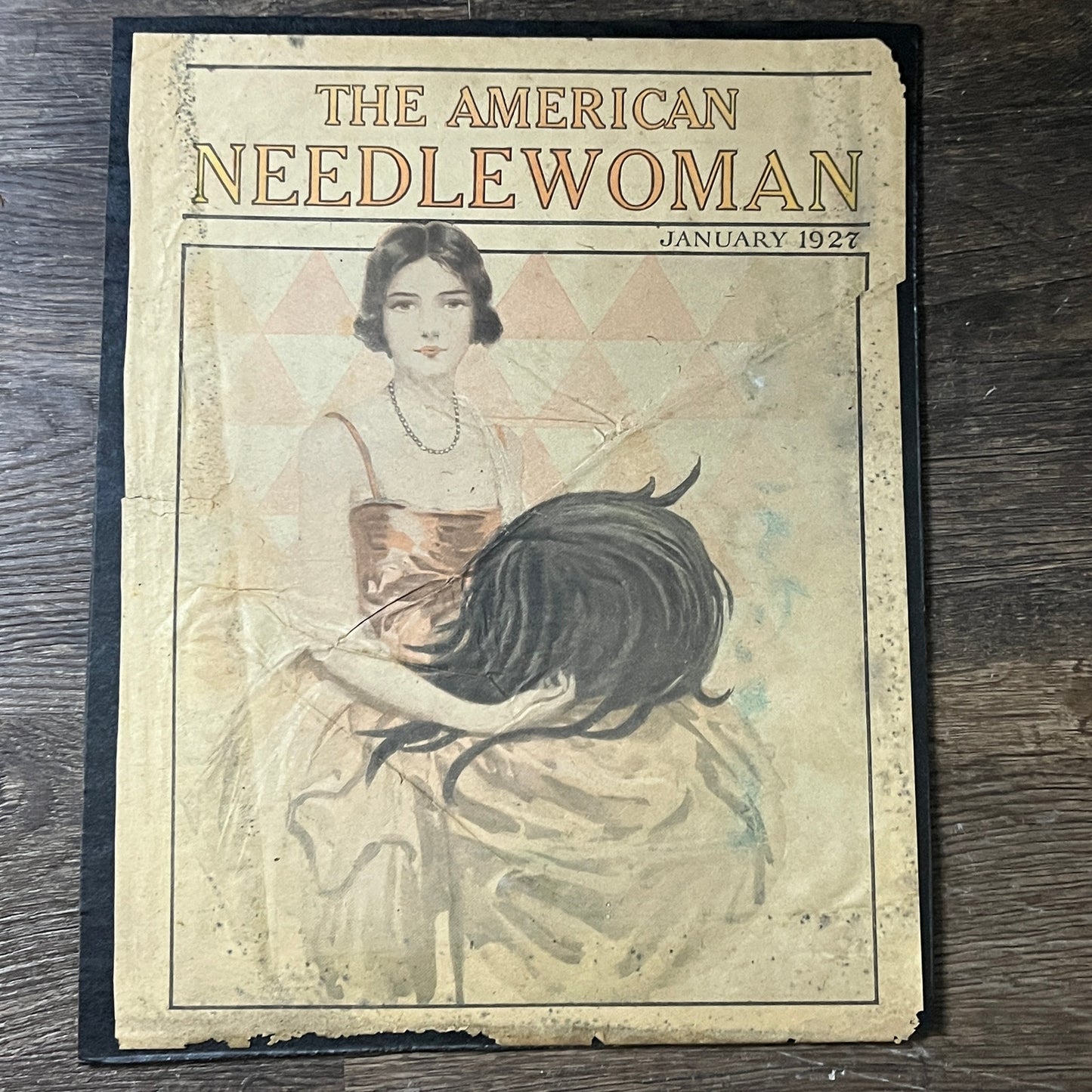 1927 January The American Needlewoman Magazine Cover Only 10x14 V7