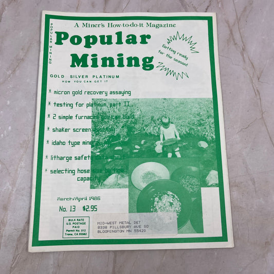 1986 Mar/Apr - Popular Mining Magazine - Treasure Hunting Prospecting Gold M11