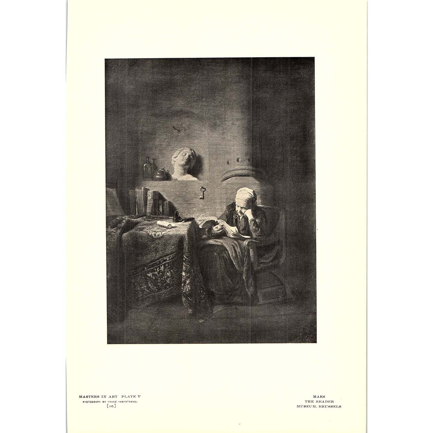 The Reader - Maes - 1908 Litho Art Print AF5-5