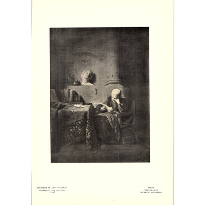 The Reader - Maes - 1908 Litho Art Print AF5-5