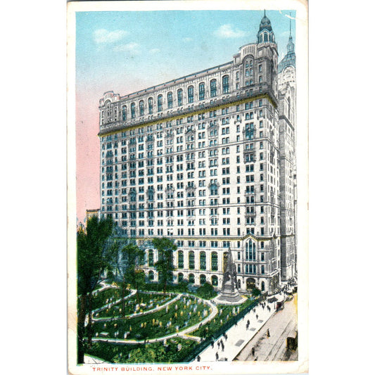 1915 Trinity Building New York City Antique Postcard PC8