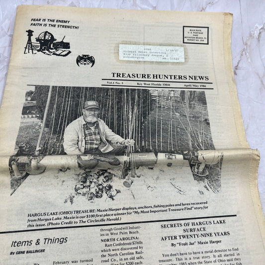 1986 Apr/May - T.H.A. Treasure Hunter News Newspaper - Key West FL M11
