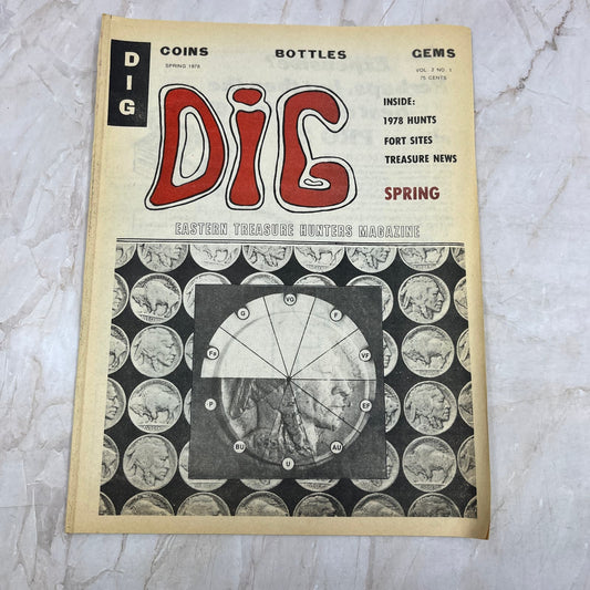 1978 Spring - DIG Eastern Treasure Hunters Magazine - Coins Bottles Gems M18