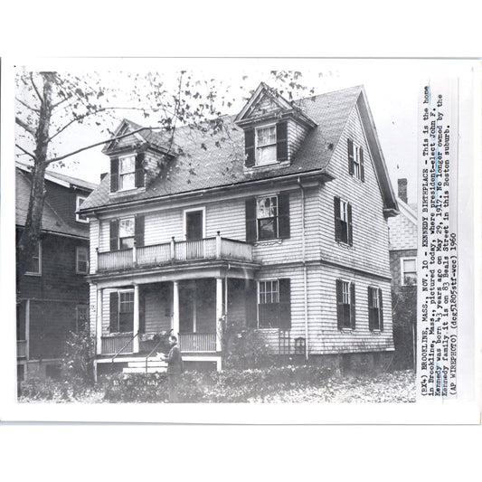 Kennedy Birthplace Brookline MA 1960 7x9 Original Press Photo D1-P