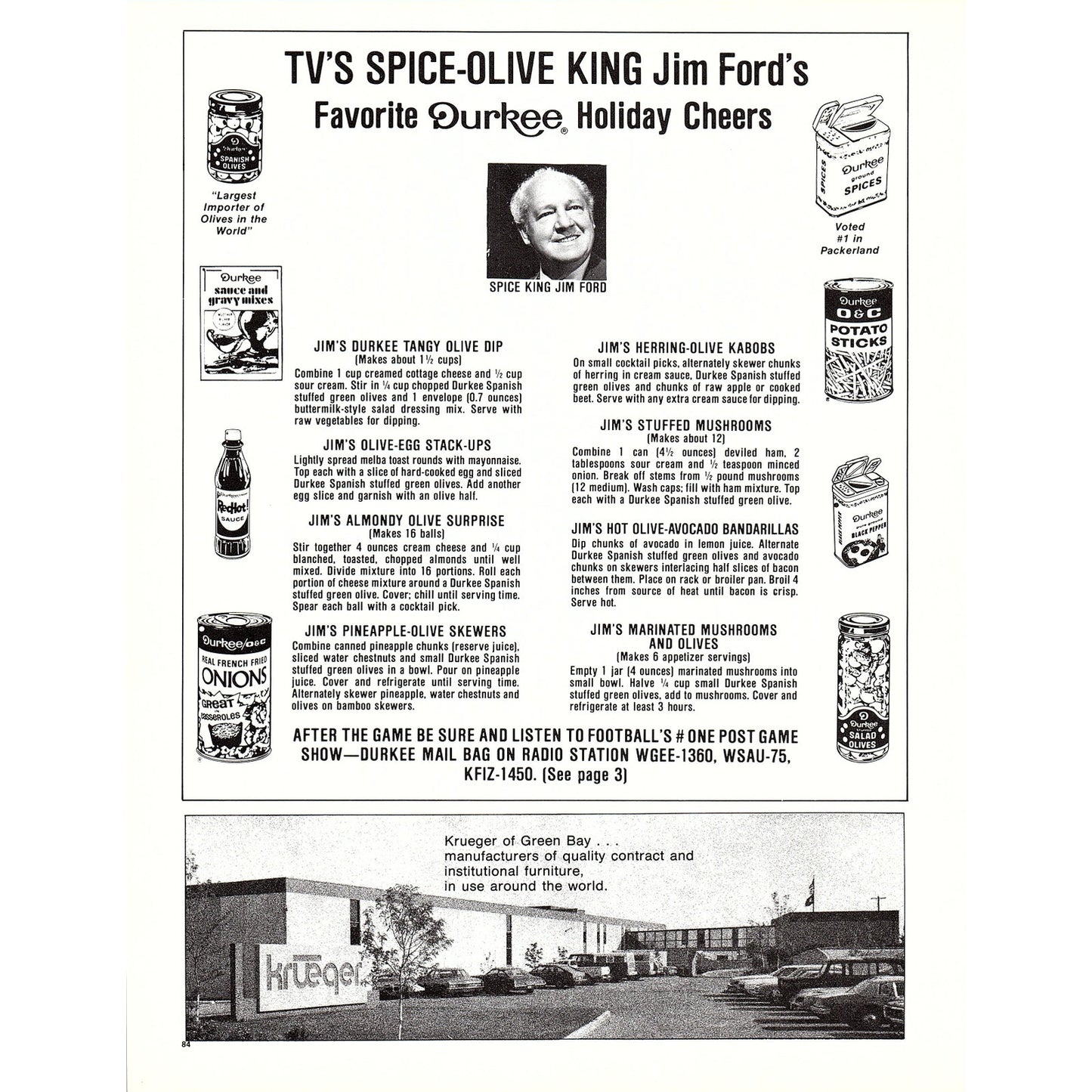 Sports 62 WTMJ Radio 62 Jim Irwin Wisconsin 8x11" 1981 Ad D26