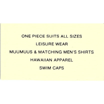 Aloha Custom Bikinis Debbie Mitchell Riverside, Orange CA Business Card SE5-B5