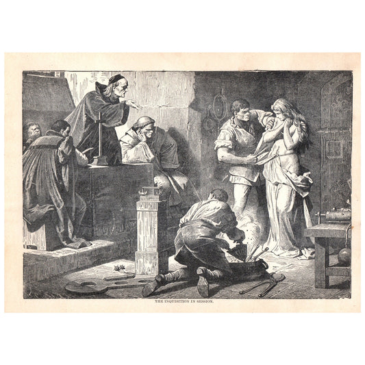 The Inquisition in Session 1911 Engraving Print AF5-12