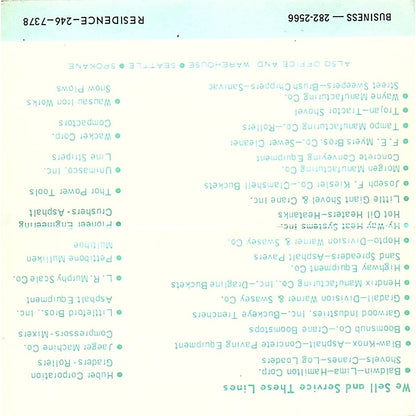 Fearnaught Machinery Co. Robert N. Shears Portland Oregon Business Card SB4-B4