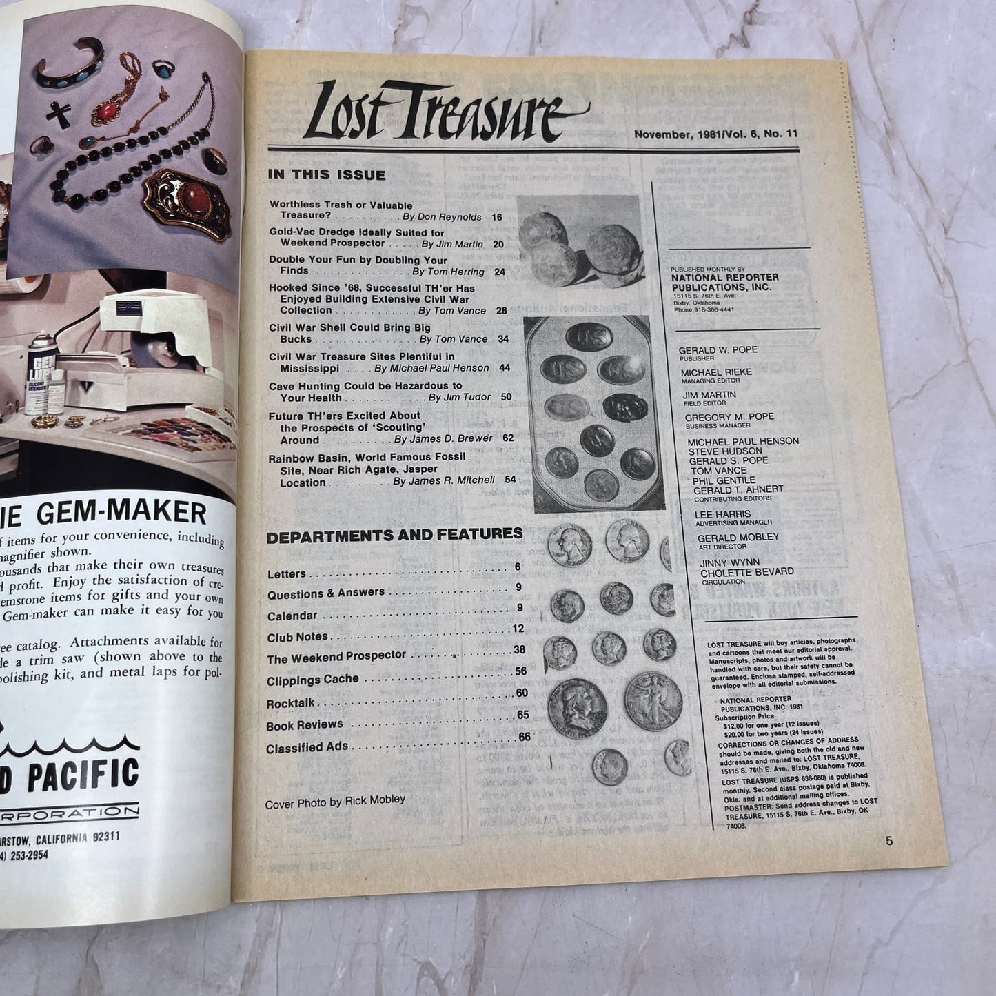 1981 Nov - Lost Treasure Magazine - Treasure Hunting Gold Prospecting M15