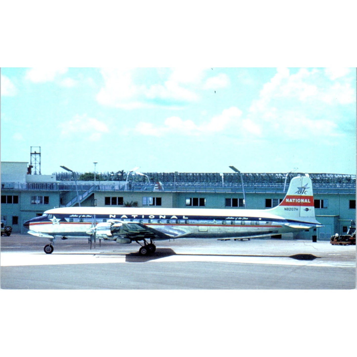 National Airlines Douglas DC-7 Vintage Postcard P4-5