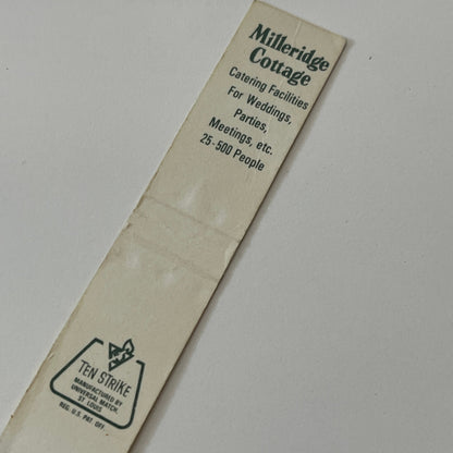 The Milleridge Village Jericho Long Island NY Vintage Matchbook Cover TB6-MB1-14