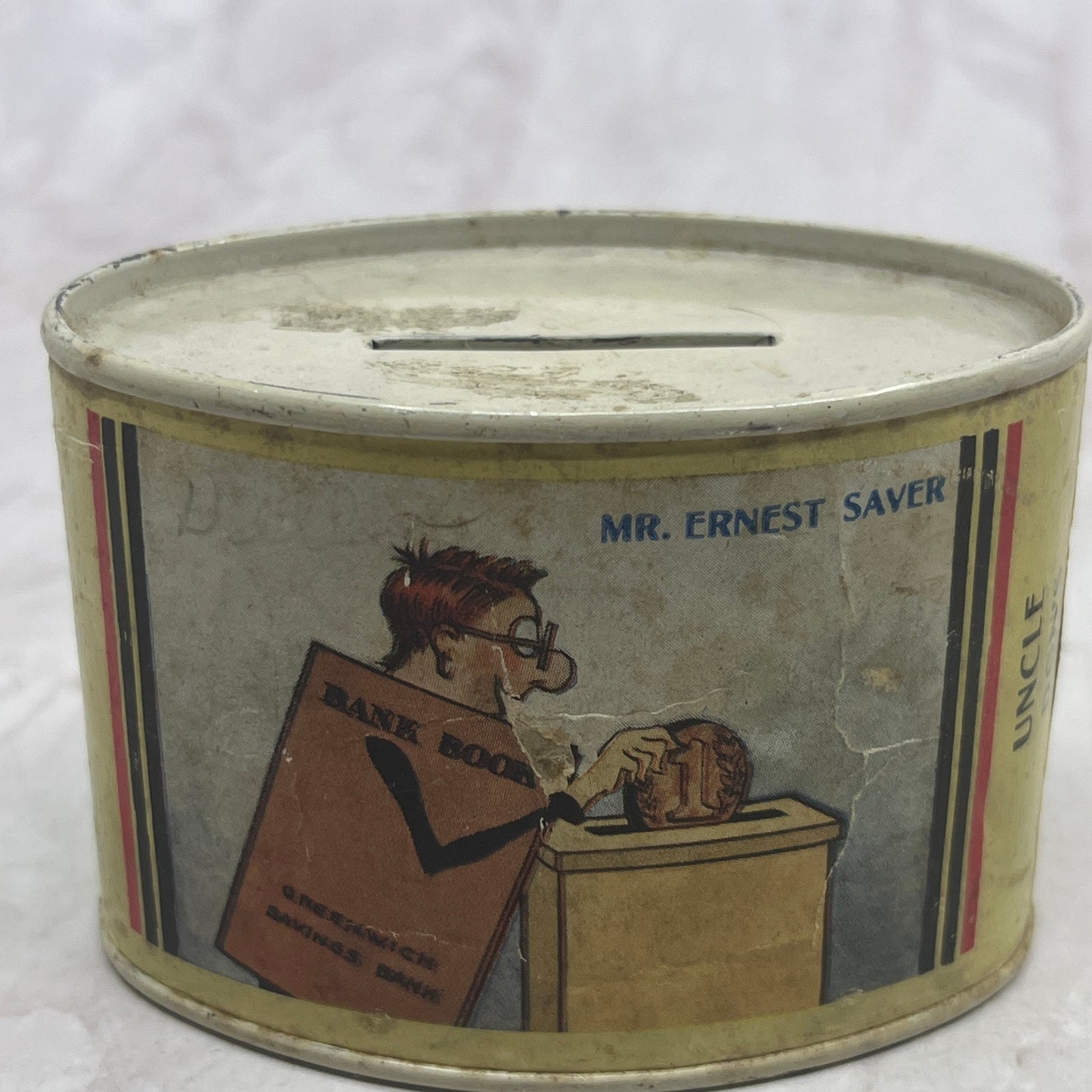 Vintage Uncle Don's Mr. Ernest Saver Greenwich Savings Coin Bank New York SF4