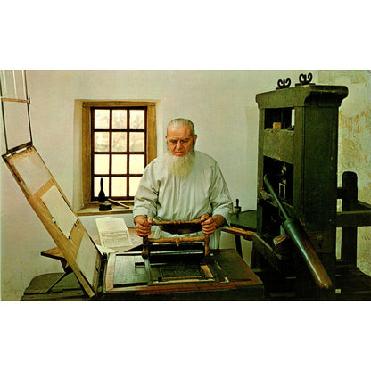 Ephrata Cloister Martyr's Mirror of Mennonites PA Dutch Country Vtg Postcard PD4