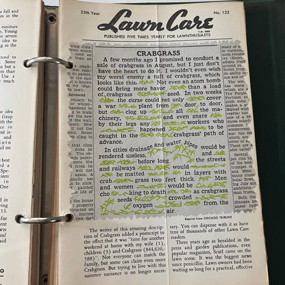1950-1958 Scotts Lawn Care Book - O. M. Scott & Sons Marysville Ohio TK3