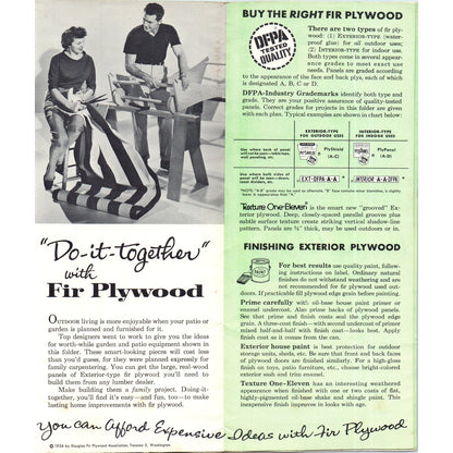 1956 Douglas Fir Plywood Do-It-Together Plans #2 Ideas For Outdoor Living D10
