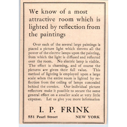Painting Frames I.P. Frink New York c1905 Victorian Ad AE9-MA6