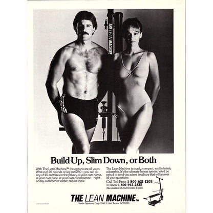 The Lean Machine Exercise Machine Inertia Dynamics Corp Tempe AZ 1984 Ad AF8-5