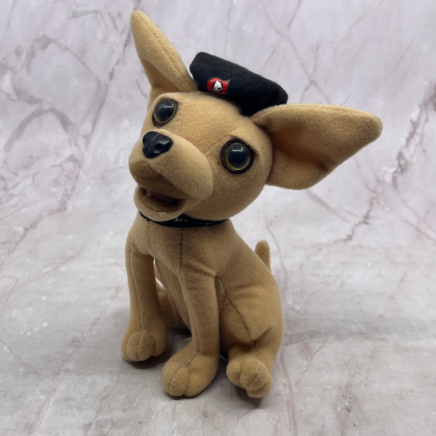 Vintage Yo Quiero Taco Bell Talking Chihuahua Dog Plush Toy 6" Beret Hat TA9