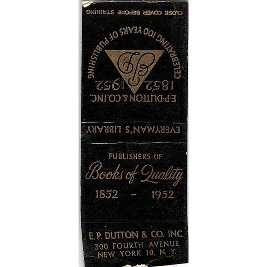 E.P. Dutton & Co Inc Publishing NY Vintage Matchbook Cover SC7-Y1