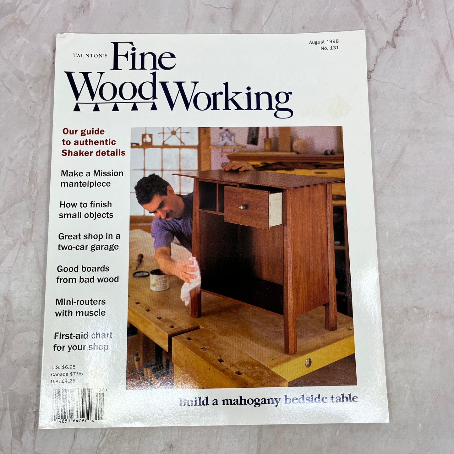 Mahogany Bedside Table - Aug 1998 No 131 Taunton's Fine Woodworking Magazine M33