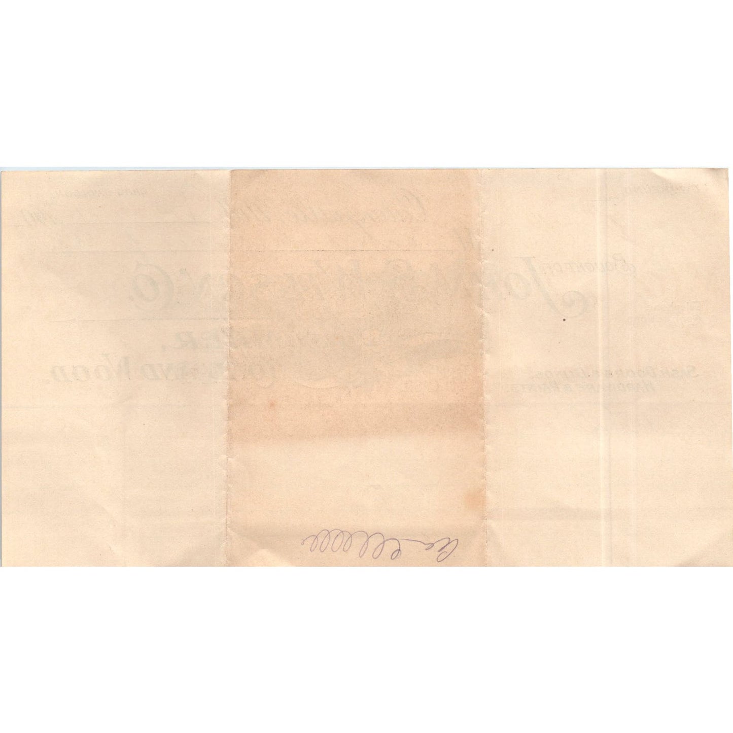 1909 John S. Wilson Co Lumber Coal Letterhead Catonsville MD AE5-H6