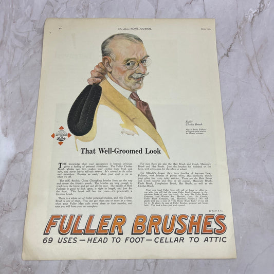 Fuller Brushes Head to Foot, Cellar to Attic Hartford CT 1924 Magazine Ad FL6-11