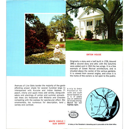 Vintage Orton Plantation Gardens Wilmington North Carolina Brochure TF4-B3