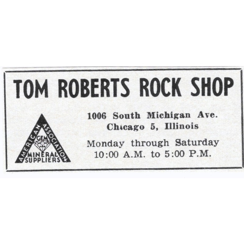 Tom Roberts Rock Shop Chicago IL 1964 Magazine Ad AK6-S8