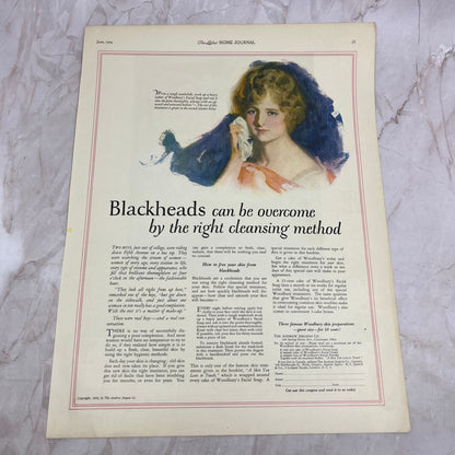 Blackheads Woodbury Skin Preparation Andrew Jergens Co Cincinnati 1924 Ad FL6-11