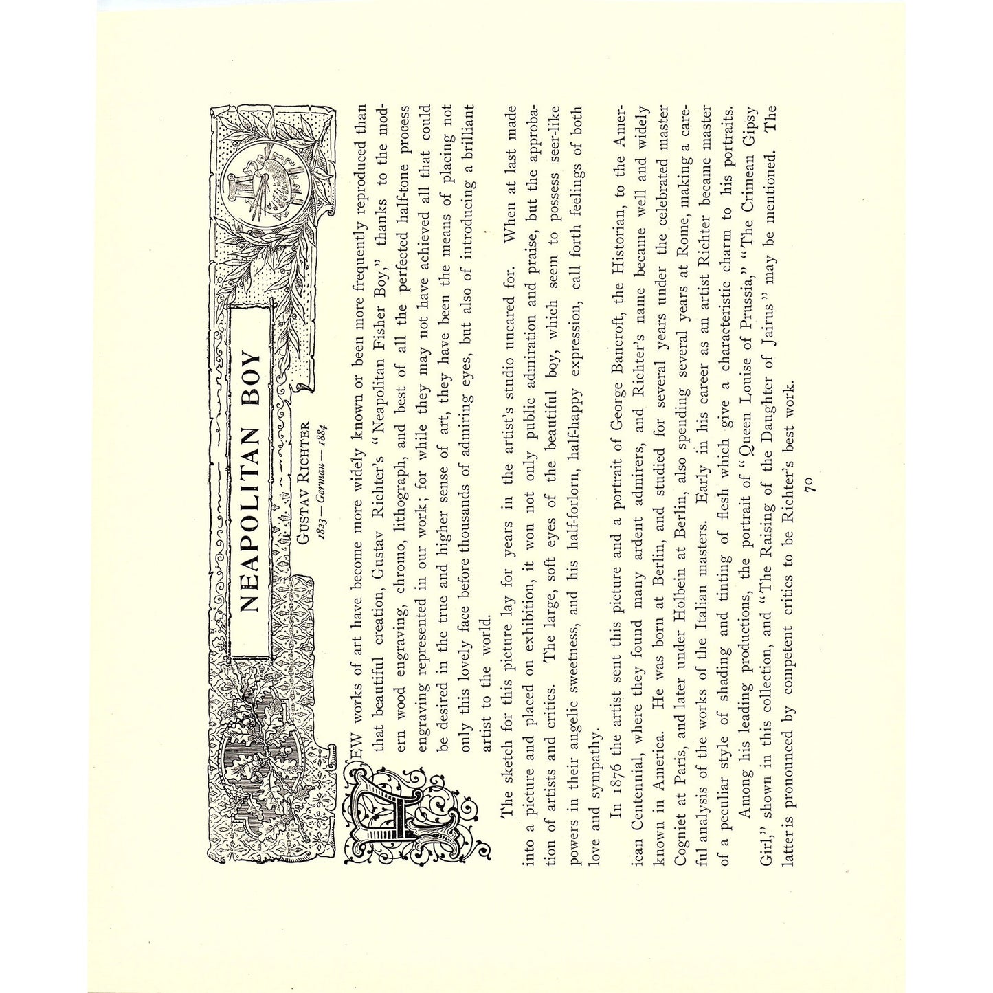 Morning Prayer - E. Munier - 1898 Litho Art Print D19